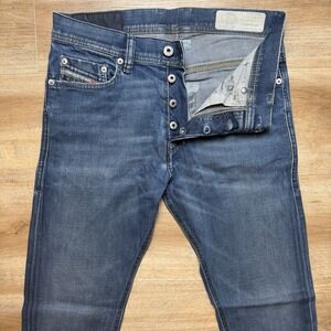 Diesel Jeans Men 28x30 Blue Tepphar Slim Carrot Stretch Denim 0857Z (Tagged 27)